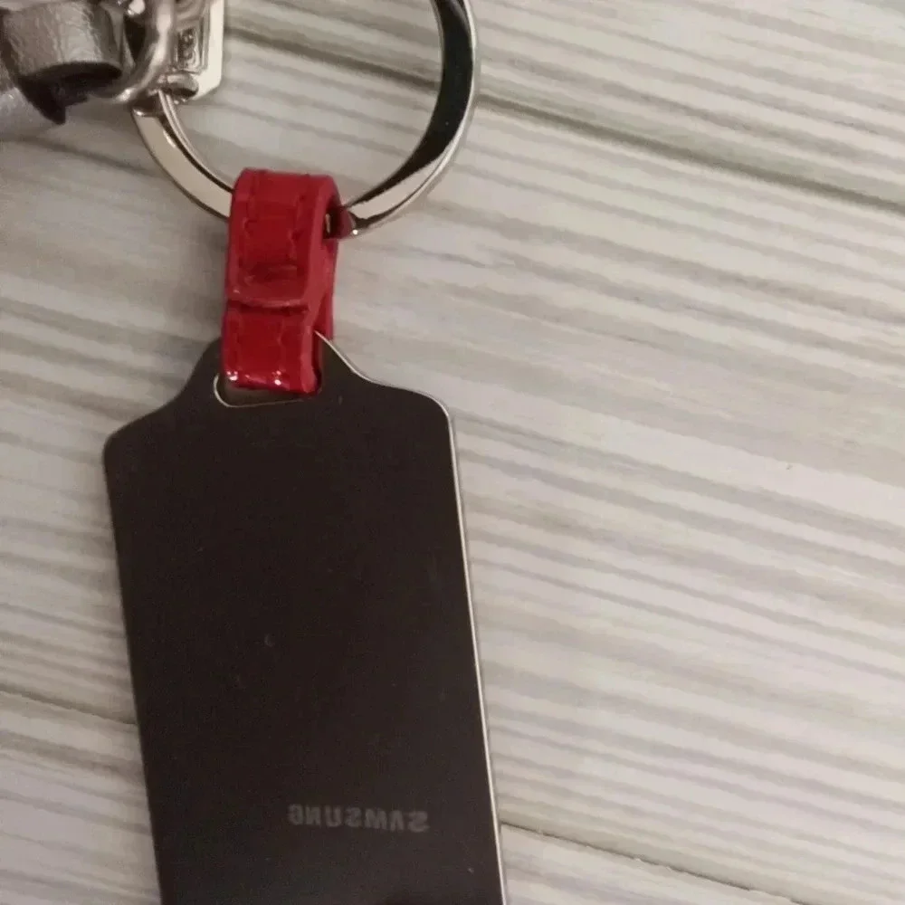 Coach Red pattent  tag Keychain Accessorie